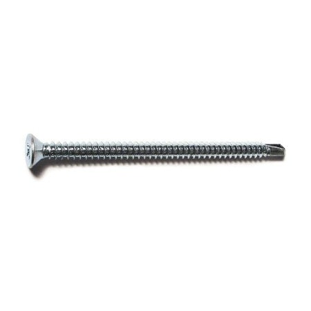 Midwest Fastener Self-Drilling Screw, #10 x 3 in, Zinc Plated Steel Flat Head Phillips Drive, 100 PK 50907